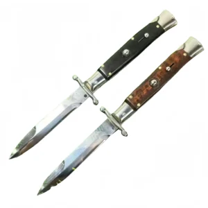 Coltello Stiletto Italiano - Finitura Effetto Corno