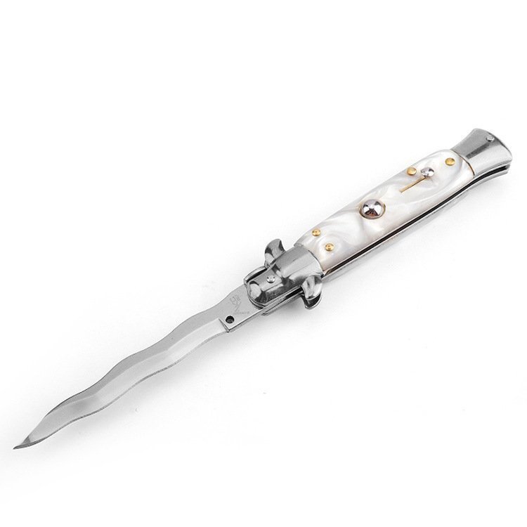 8.75 Zoll italienisches Stilettmesser – Sammleroberfläche 58 Kris-Klinge
