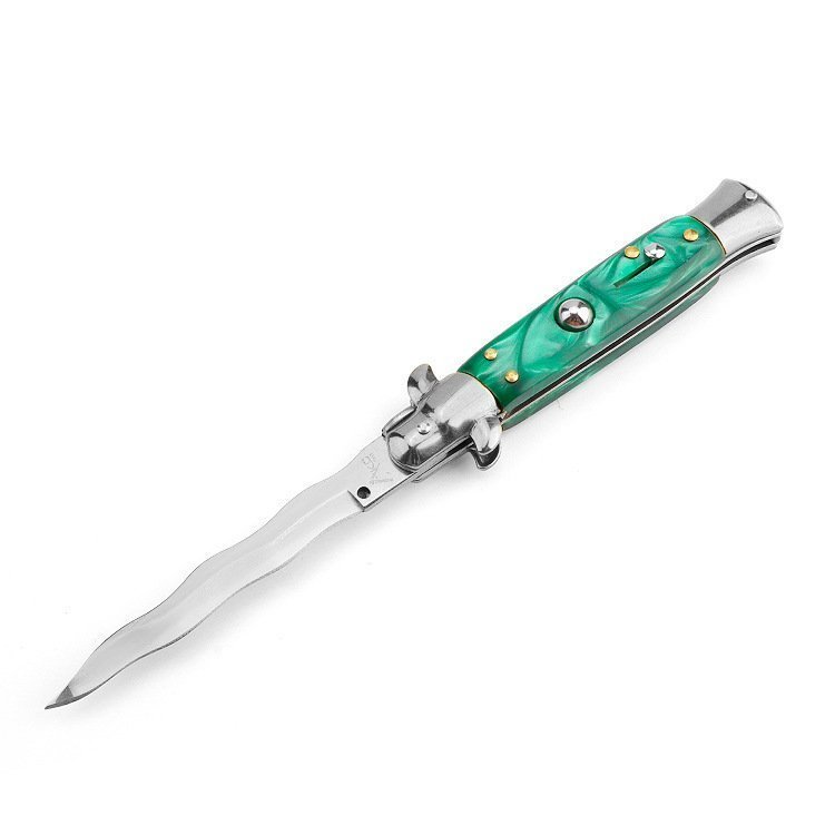 8.75 Zoll italienisches Stilettmesser – Sammleroberfläche 56 Kris-Klinge