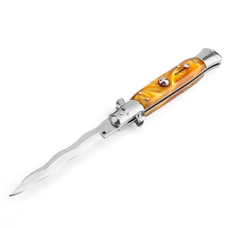 8.75 Zoll italienisches Stilettmesser – Sammleroberfläche 55 Kris-Klinge