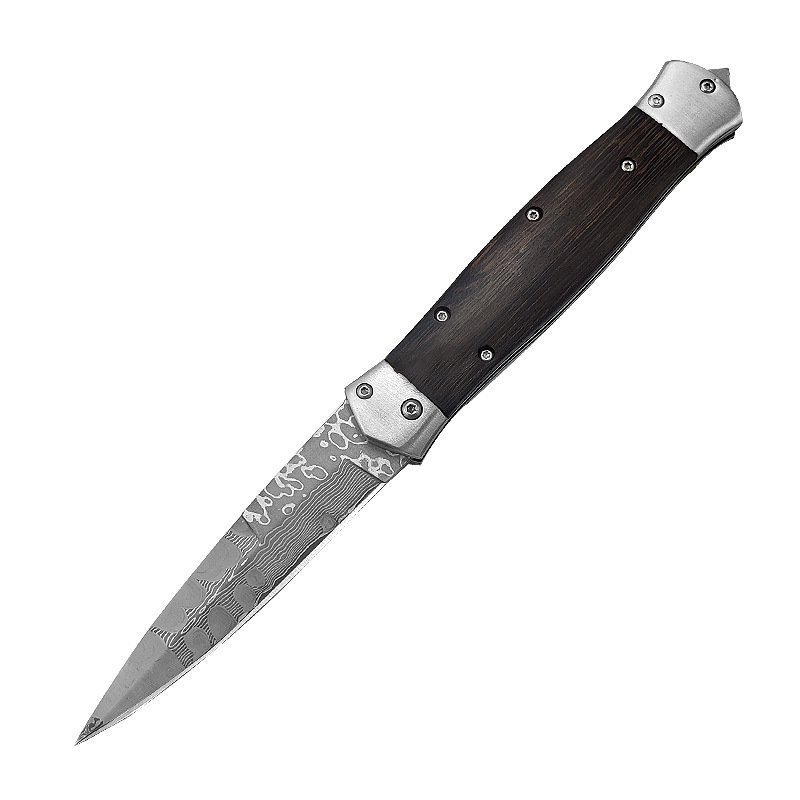 Italian Stiletto Knife - Damascus Look Finish Series 2