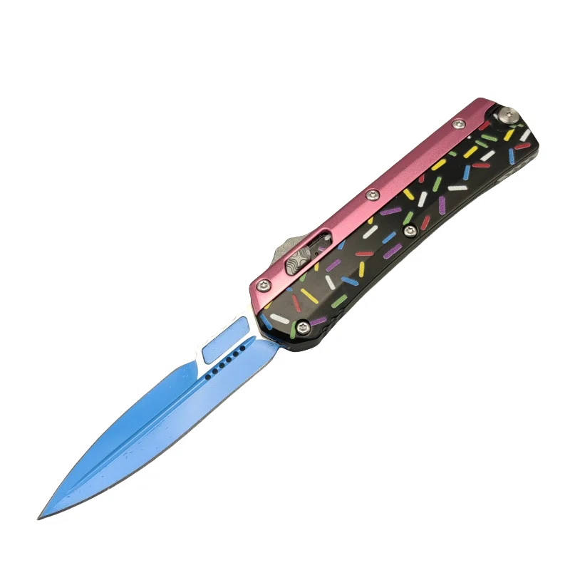 Sweet Warrior Snake OTF Knife &ndash; Pink & Black