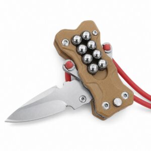 Couteau de poche pratique &agrave; lame pliante G10 couteau lance-pierre