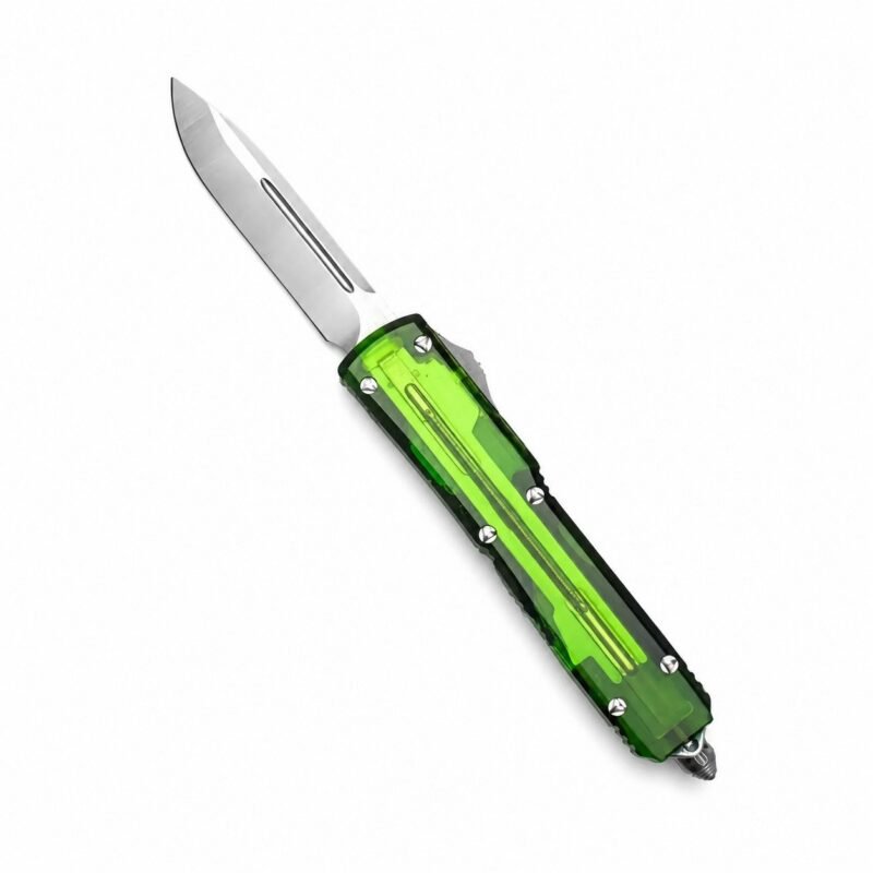 Green Translucent Handle OTF Knife