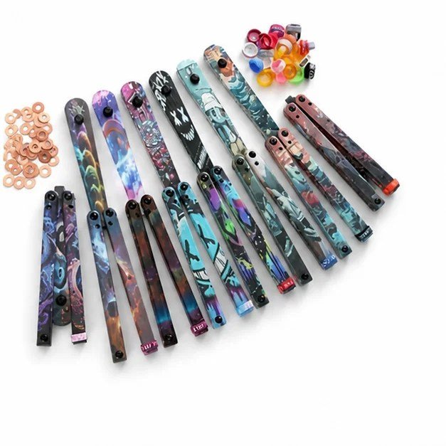 Butterfly Knife Jenny Fancy Plastic Knife Training Folding Knife Squid