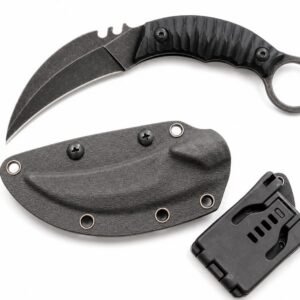 Karambit Knife G10 Handle Claw Knife With Kydex Sheath Handheld Edc Knife-Black