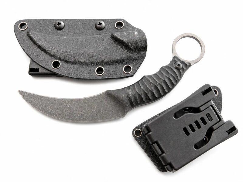 Karambit Knife G10 Handle Claw Knife With Kydex Sheath Handheld Edc Knife-Sliver