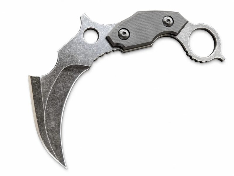 Karambit Knife C1699 Fixed Knife G10 Handle + D2 Stone Washed Steel Blade Convenient Edc Tool