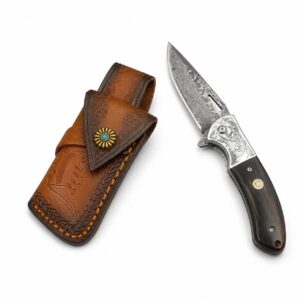Damascus Folding Knife &ndash; High Hardness Outdoor Camping Knife