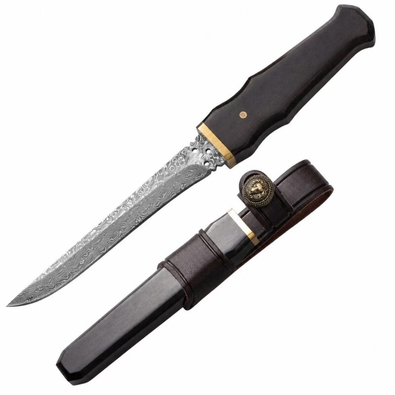 Damascus steel knife household outdoor multi-purpose knife portable