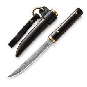 Damascus steel VG10 outdoor knife portable knife collection knife sharp small straight knife