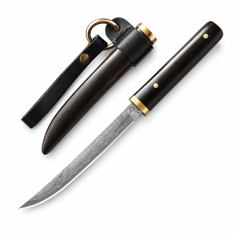 Damascus steel VG10 outdoor knife portable knife collection knife sharp small straight knife