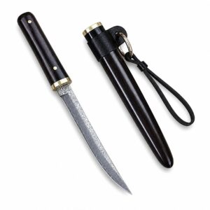 Longlin Damascus steel knife, hardness and sharpness, outdoor straight knife