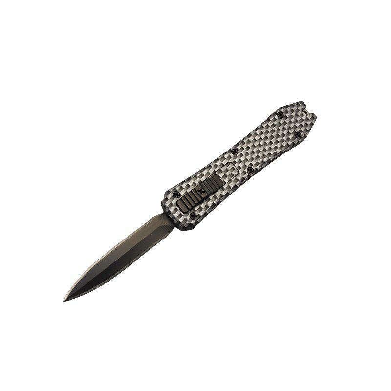 3.25" Pocket Mini Switchblade Knife - Carbon Fiber
