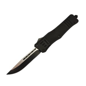 4 Inch OTF Delta Knife &ndash; Black Straight Edge