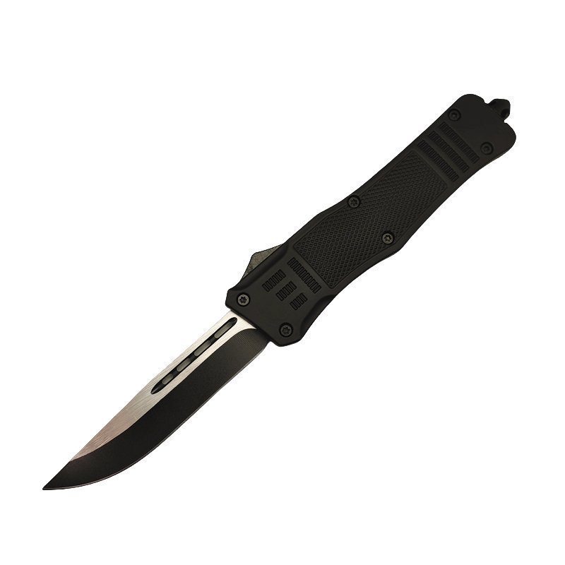 4 Inch OTF Delta Knife &ndash; Black Straight Edge