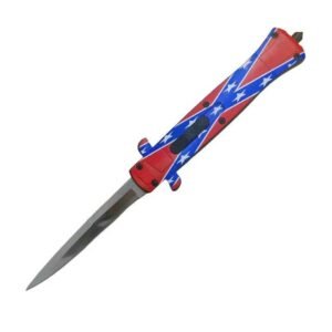 9 Inch Italian Stiletto Knife &ndash; OTF Automatic (Flag Handle)