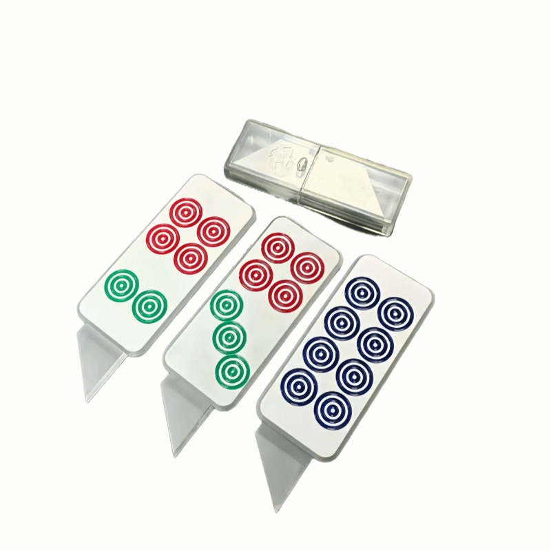 Mahjong tile pusher utility knife