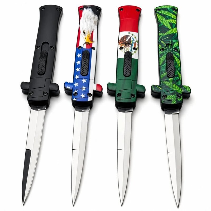 9 Inch Italian Stiletto OTF Automatic Knife &ndash; Choose One