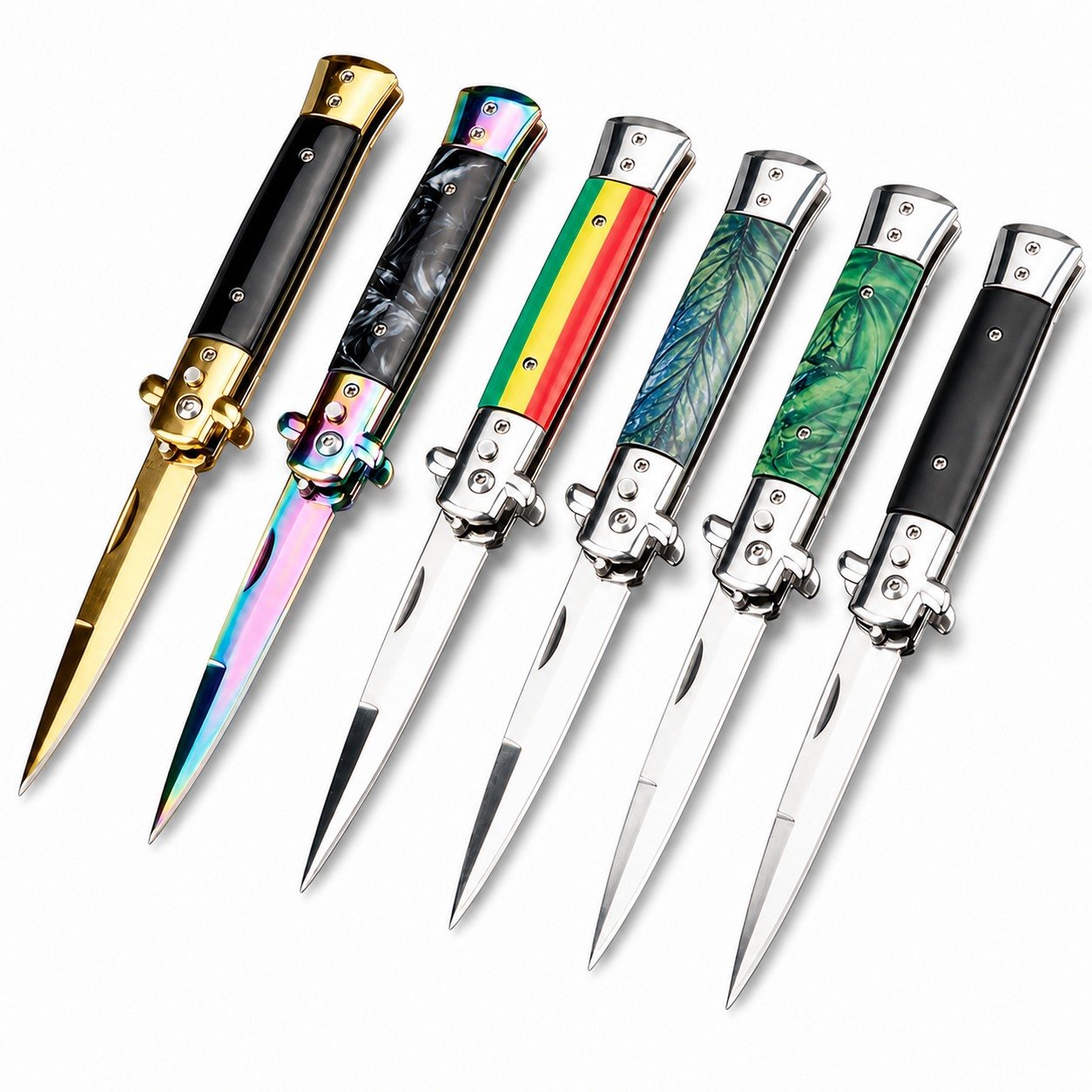 Portable Outdoor Folding Stiletto Knife – Multi-Purpose Flick Knife