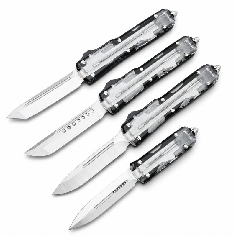 Microtech Transparent UT White Shell OTF Knife