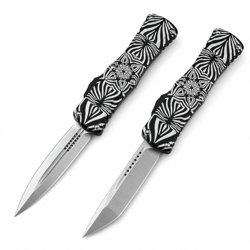 Microtech Hera Goddess Floral Pattern OTF Knife