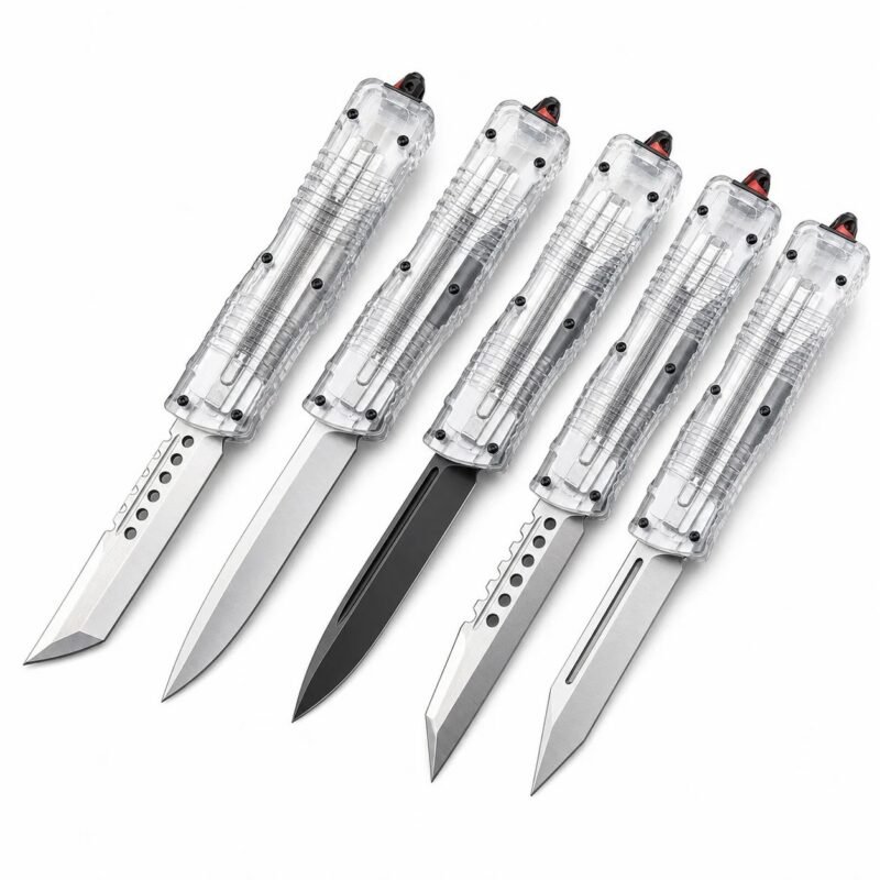 Microtech Fully Transparent Handle Dalong 2nd Generation OTF Knife