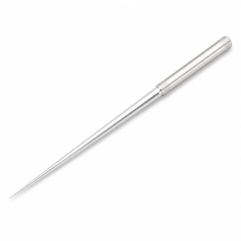 56 Triangular Silver Fixed Blade Knife