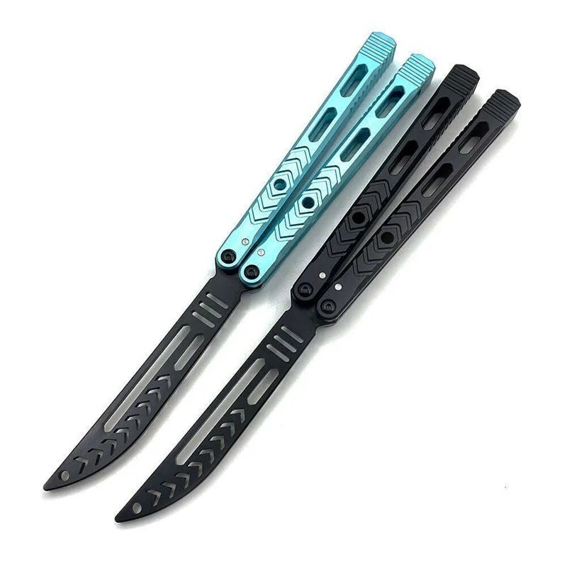 Variant practice butterfly 7075 aluminum uncut training knife