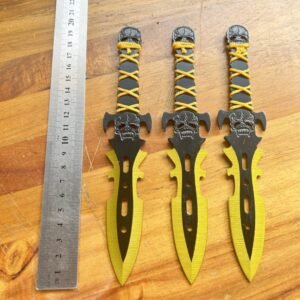 Practice Throwing Knife Set YF220 &ndash; 3-Piece, Gold