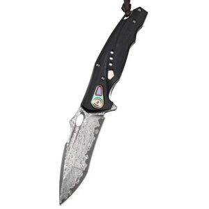 Forged Damascus steel folding knife outdoor camping high hardness knife tactical survival portable knife