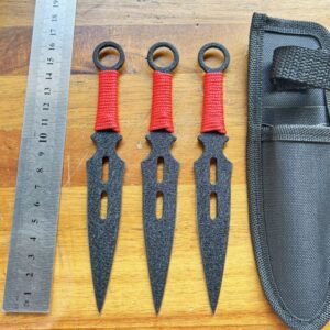 Ensemble de couteaux de lancer d'entra&icirc;nement YF200 &ndash; 3 pi&egrave;ces, noir