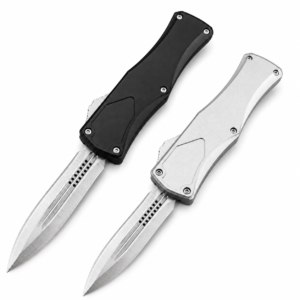 Zinc Handle Hera Goddess White Handle Double Edge OTF Knife