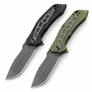 1376 Off Black Stone Wash Folding Knife